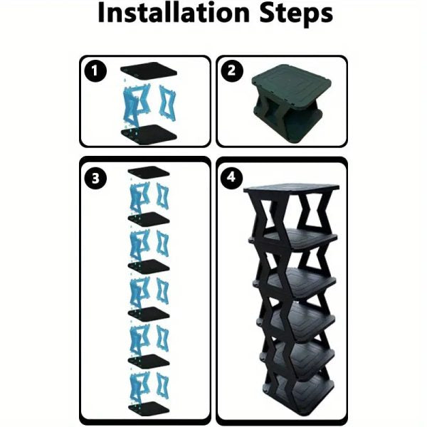 6 Floor Shoe Rack – 6 Tier Shoe Rack – Shoe Rack- Unique X Design Shoe Rack- High Quality – Without Box