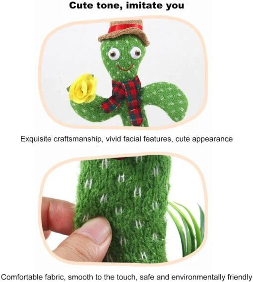 Dancing Cactus Toy Winter Style With Hat And Muffler